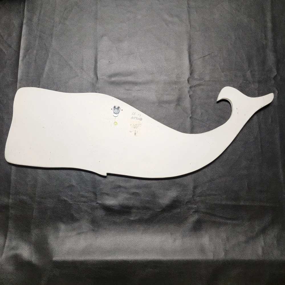 Hand Painted Wood Whale Decor